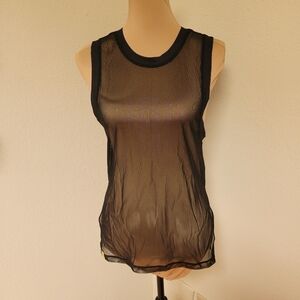Monreal London Black Sheer Top